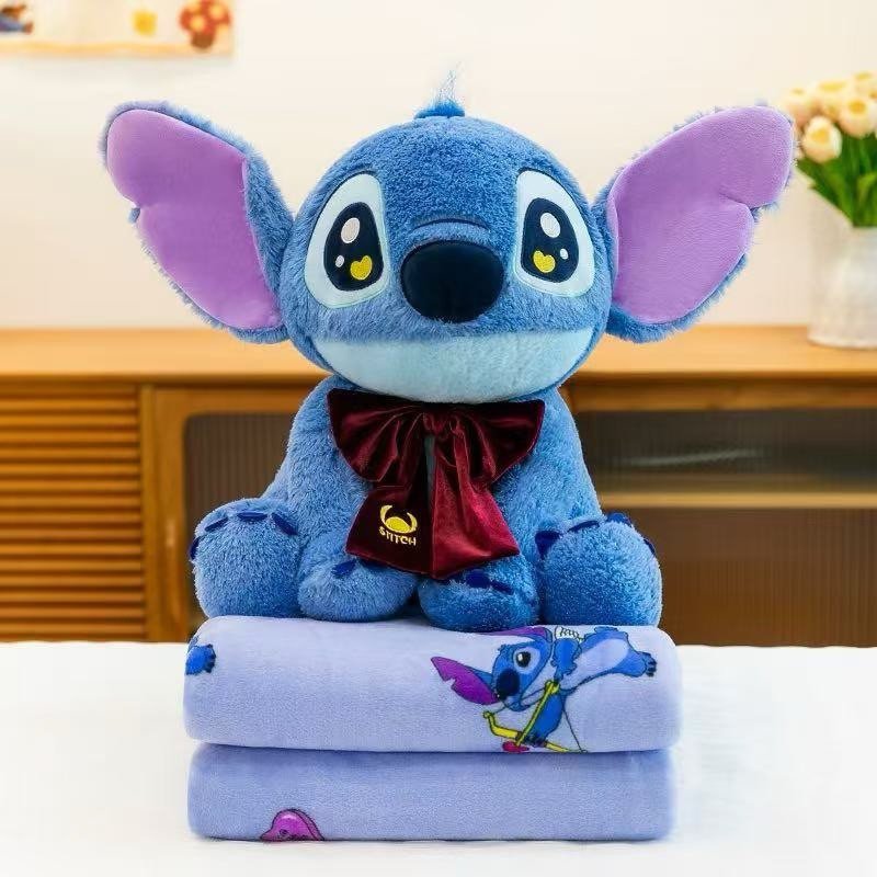 PODUSZKA MASKOTKA STITCH Z KOCEM