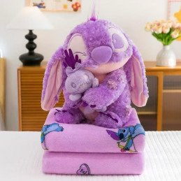 PODUSZKA MASKOTKA STITCH Z KOCEM