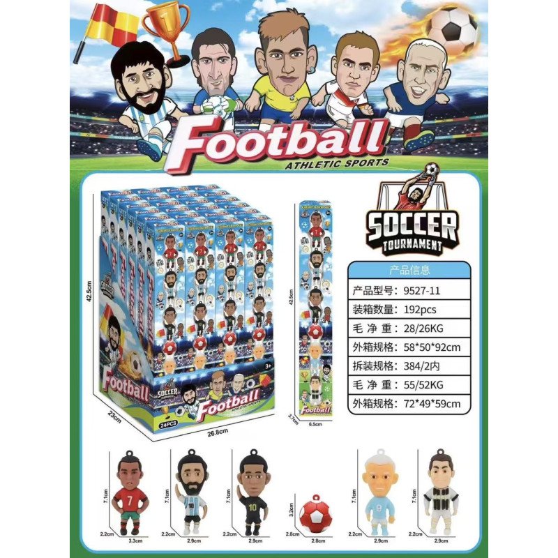 ZESTAW 6SZT FUGURKI PIŁKARSKIE