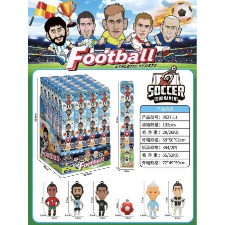 ZESTAW 6SZT FUGURKI PIŁKARSKIE