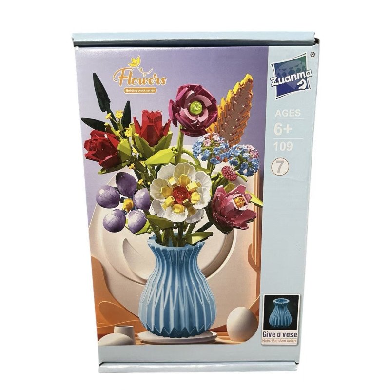 KLOCKI 109PCS KWIATY FLOWERS