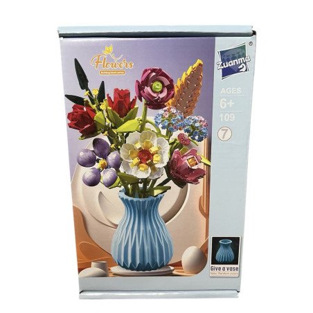 KLOCKI 109PCS KWIATY FLOWERS