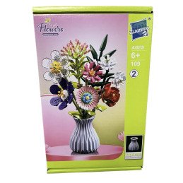 KLOCKI 109PCS KWIATY FLOWERS