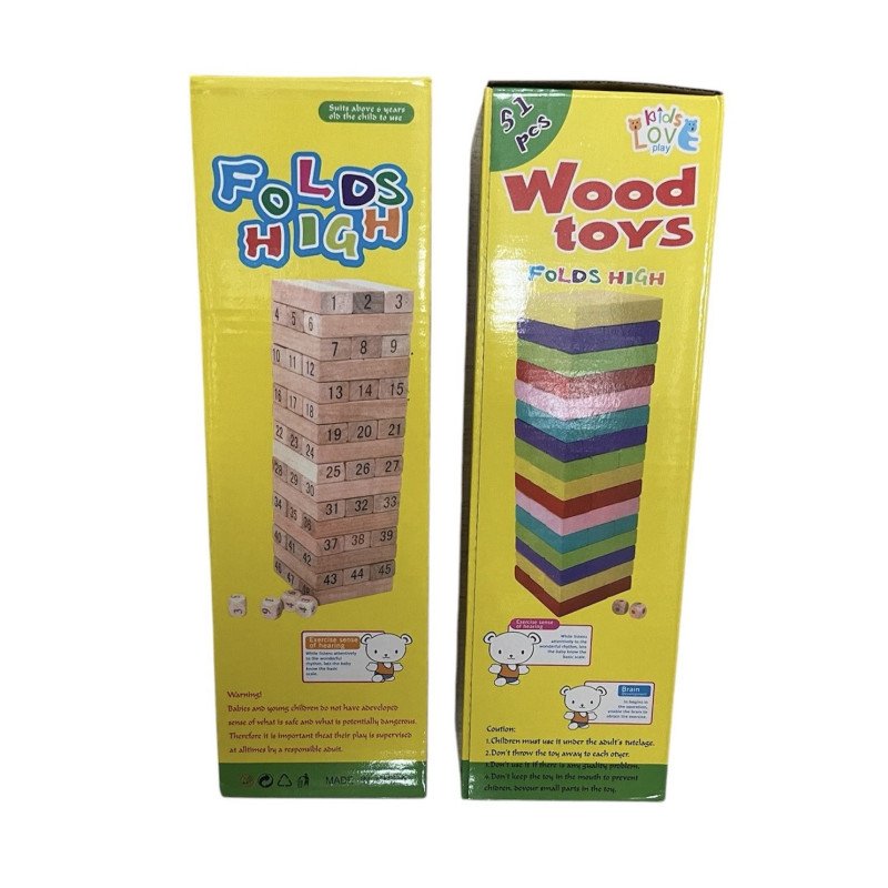 ZABAWKA DREWNIANA RAINBOW TOWER WOOD