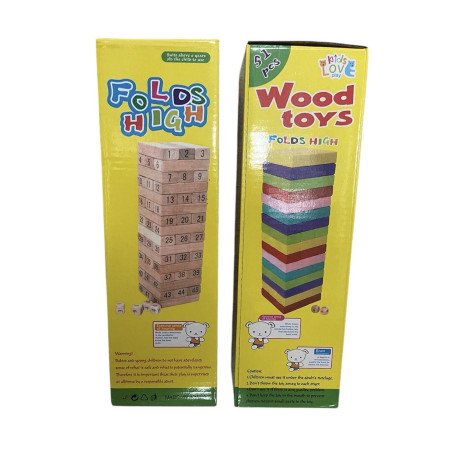 ZABAWKA DREWNIANA RAINBOW TOWER WOOD