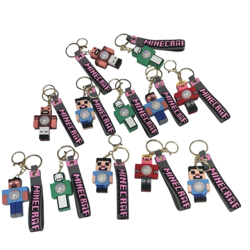 BRELOK GUMOWE MINECRAFT ŚWIECĄCE