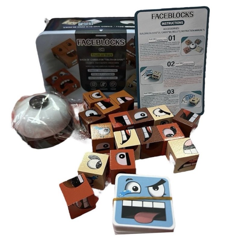 DREWNIANA PUZZLE FACE BLOCKS