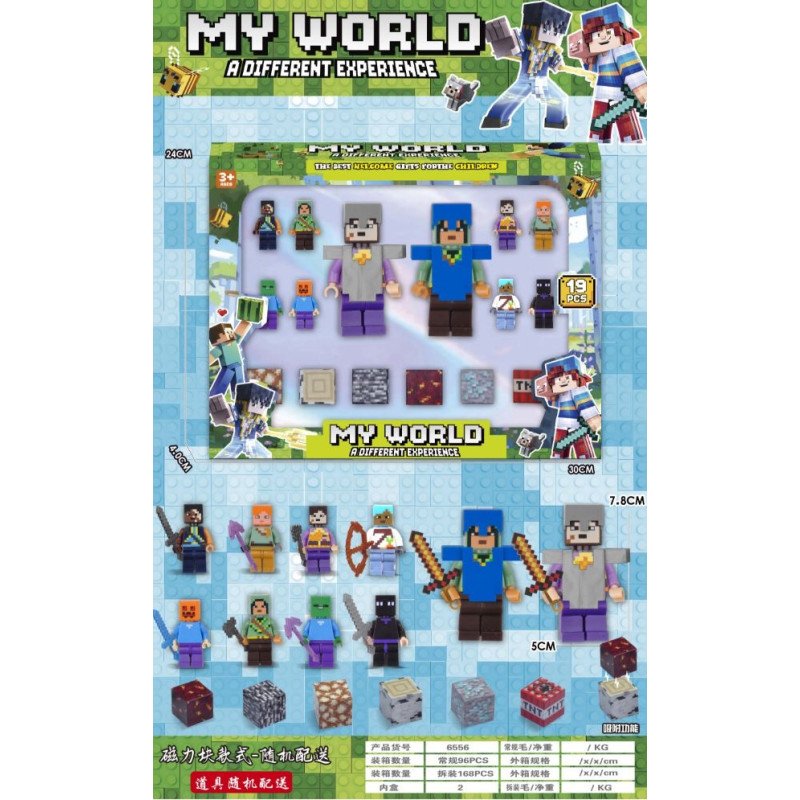 ZESTAW 16SZT FIGURKI MY WORLD MINECRAFT