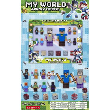 ZESTAW 16SZT FIGURKI MY WORLD MINECRAFT