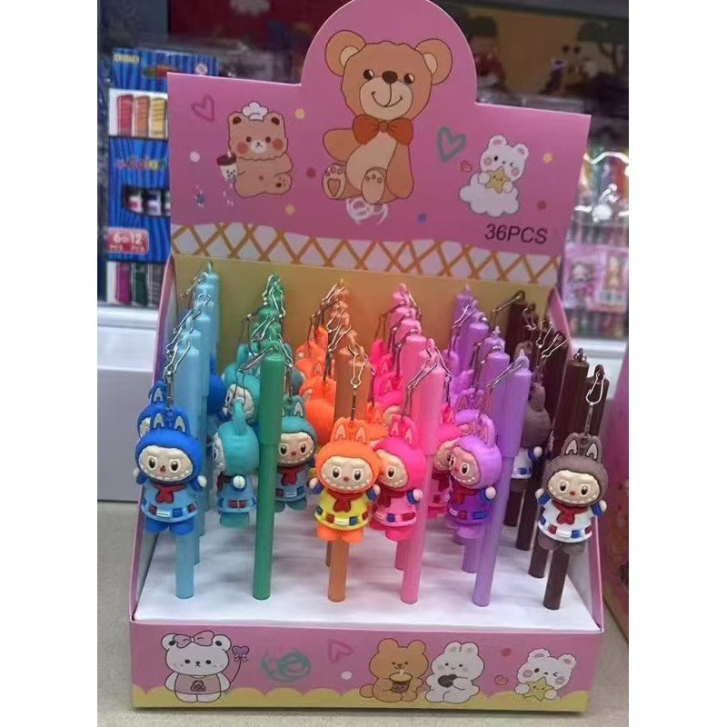 DŁUGOPISY Z FIGURKĄ LABUBU