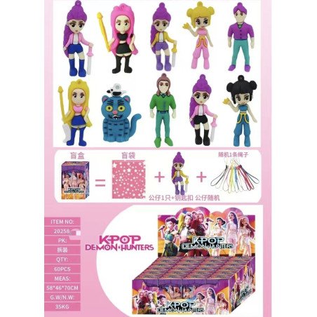 LOSOWA SASZETKI BRELOK FIGURKI K-POP DEMON HUNTER