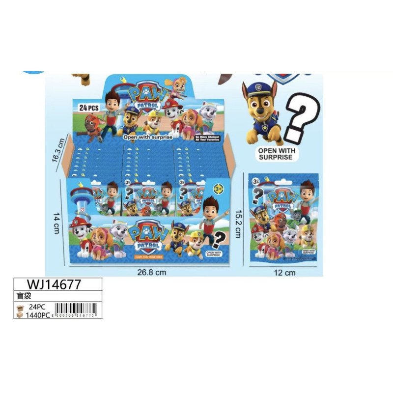 LOSOWA SASZETKI FIGURKI PAW PATROL