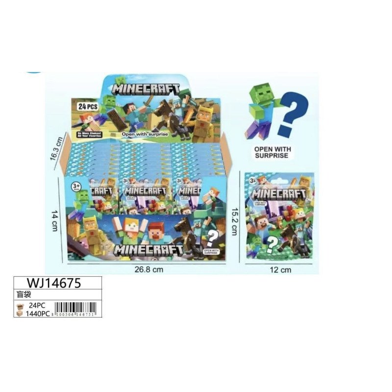 LOSOWA SASZETKI FIGURKI MINECRAFT