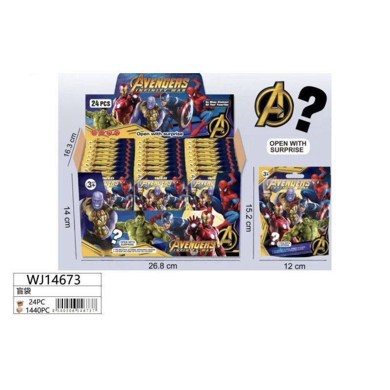 LOSOWA SASZETKI FIGURKI AVENGERS