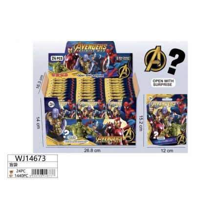 LOSOWA SASZETKI FIGURKI AVENGERS