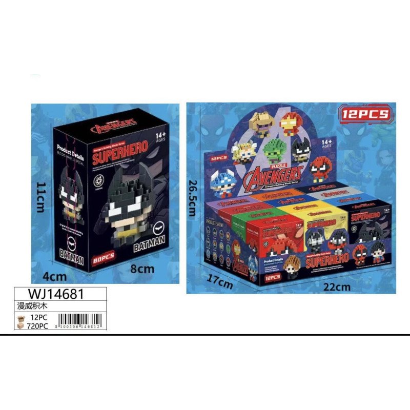 MINI KLOCKI AVENGERS