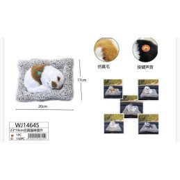 ŚPIĄCY KOT KOTEK NA PODUSZCE MIAŁCZĄCY