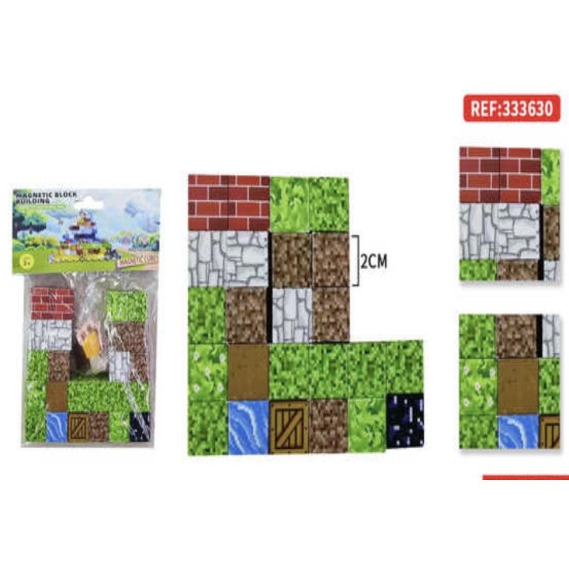 KLOCKI 24PCS MAGNETYCZNE MINECRAFT