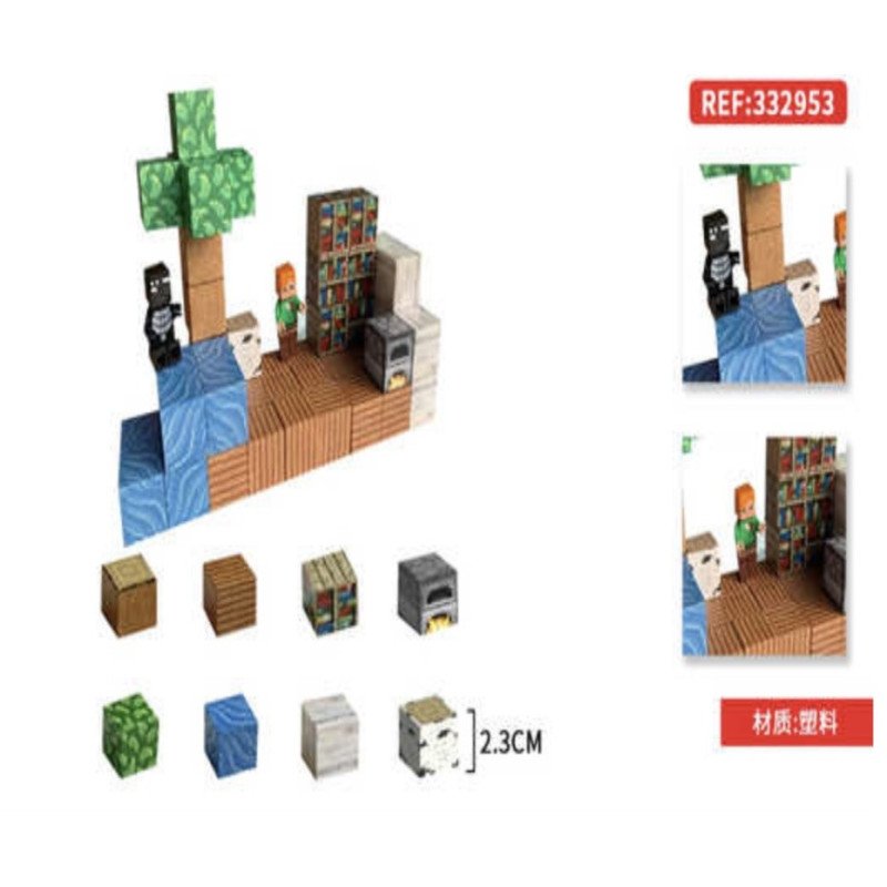 KLOCKI 50D MAGNETYCZNE MINECRAFT