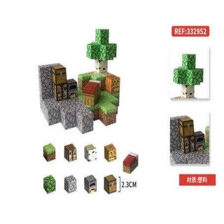KLOCKI 50C MAGNETYCZNE MINECRAFT
