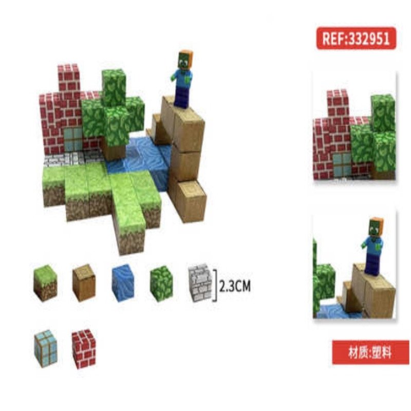 KLOCKI 50B MAGNETYCZNE MINECRAFT
