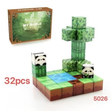 KLOCKI 32PCS MAGNETYCZNE MINECRAFT