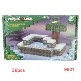 KLOCKI 38PCS MAGNETYCZNE MINECRAFT