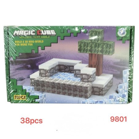 KLOCKI 38PCS MAGNETYCZNE MINECRAFT