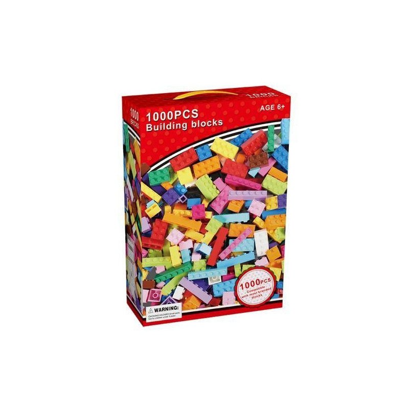 KLOCKI KONSTRUKCYJNE DUŻY ZESTAW 1000 ELEMENTÓW
