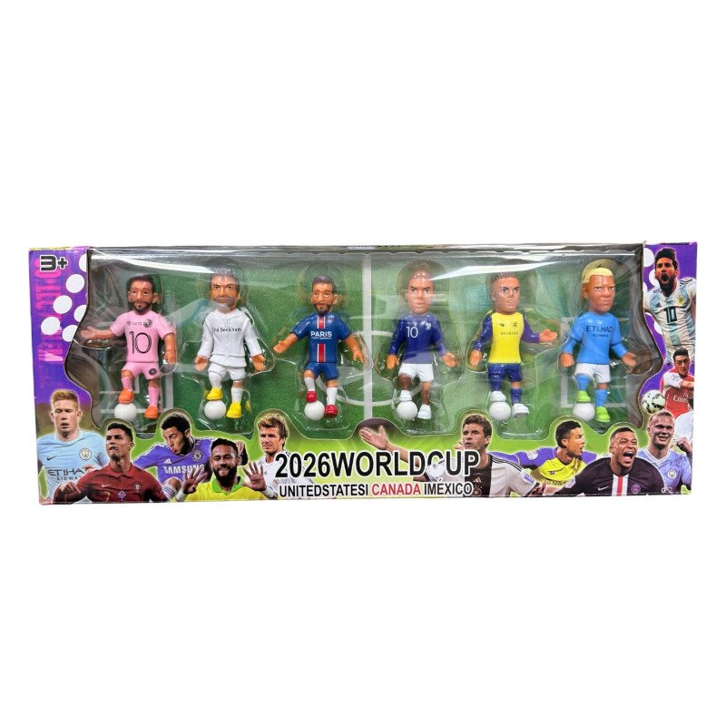 ZESTAW 6SZT FIGURKI PIŁKARSKIE 2026 WORLD CUP