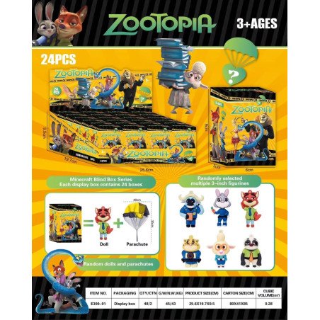 LOSWA FIGURKA ZOOTOPIA Z PARASOL W PUDEŁKO