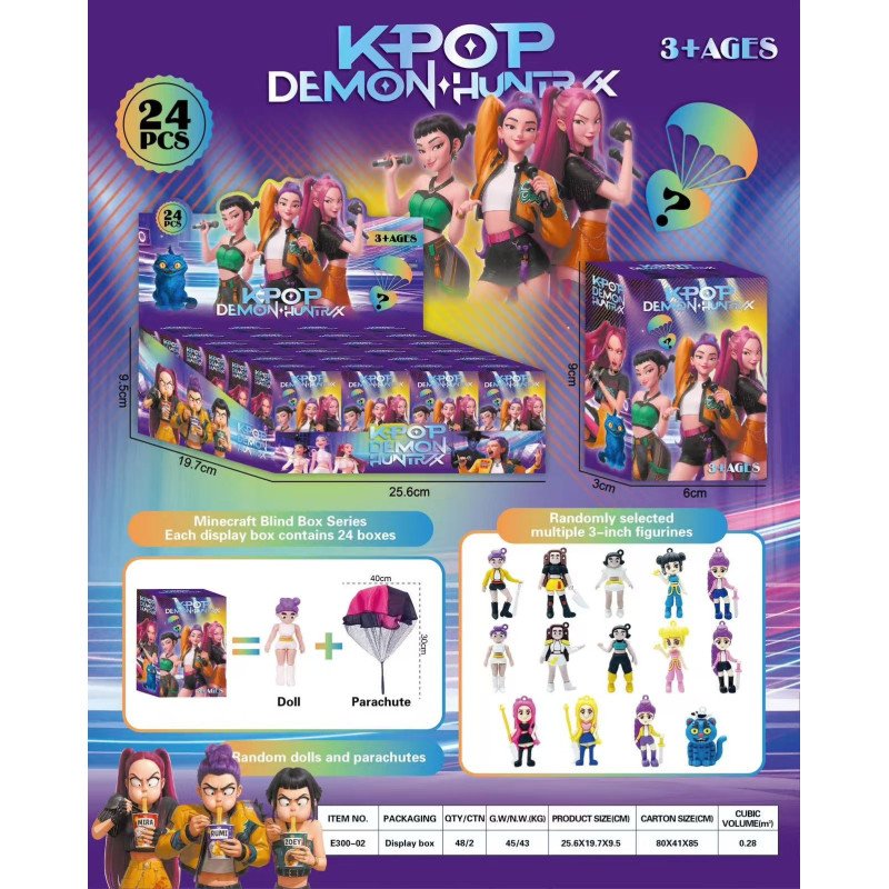 LOSWA FIGURKA K-POP DEMON HUNTER Z PARASOL W PUDEŁKO