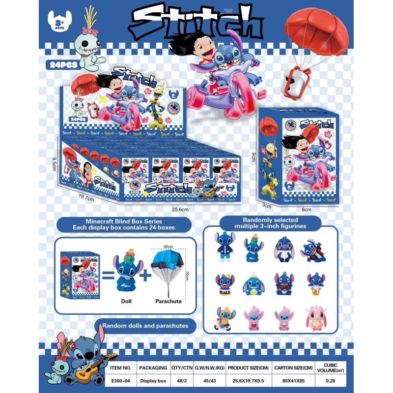 LOSWA FIGURKA STITCH Z PARASOL W PUDEŁKO