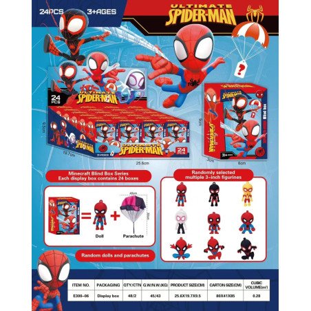 LOSWA FIGURKA SPIDERMAN Z PARASOL W PUDEŁKO