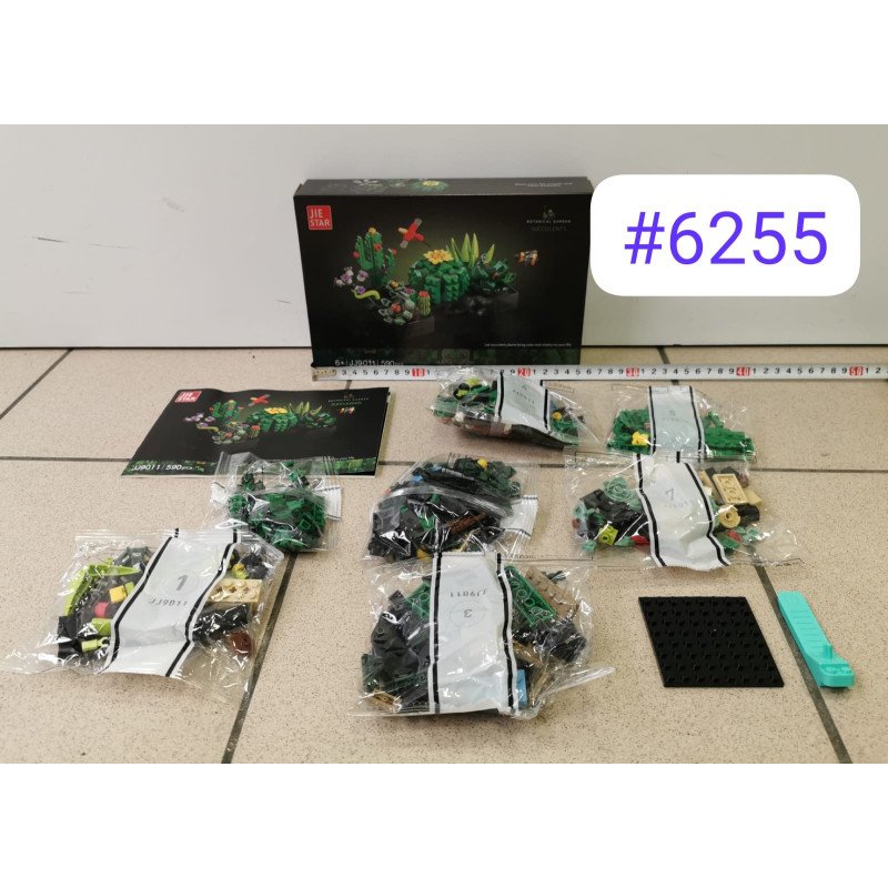 KLOCKI 590PCS KWIATY SUCCULENTS