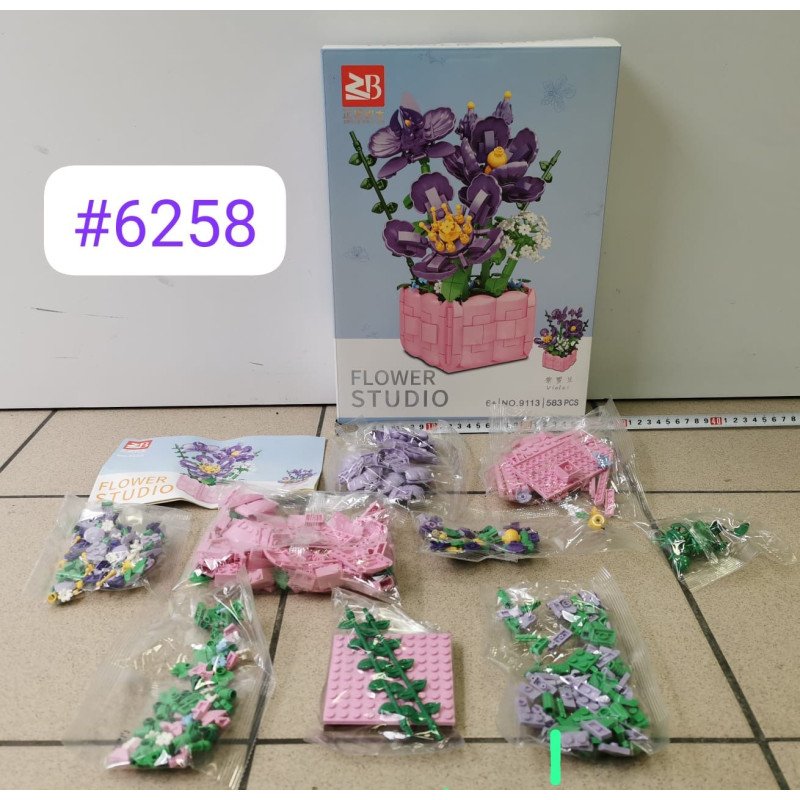 KLOCKI KWIATY 9113 583PCS FLOWERS STUDIO