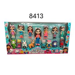 DUŻY ZESTAW 15SZT FIGURKI GABBY'S DOLLHOUSE