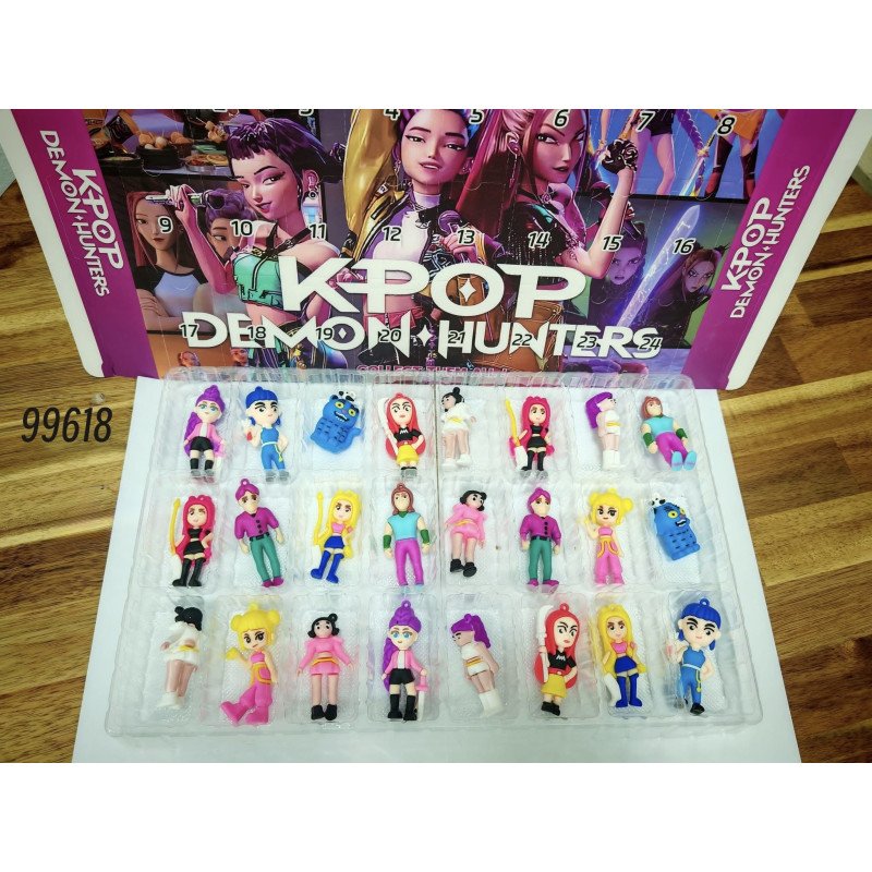 ZESTAW 24SZT FIGURKI KALENDARZ ADWENTOWY K-POP DEMON HUNTER