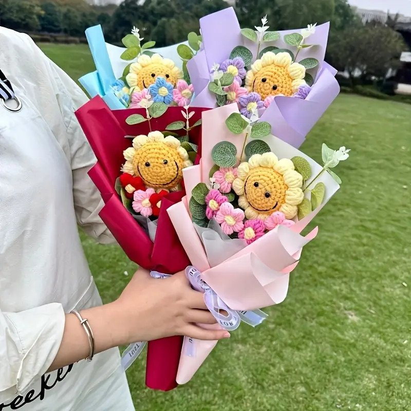 UROCZY DZIANY BUKIET SŁONECZNIKÓW Z UŚMIECHNIĘTA