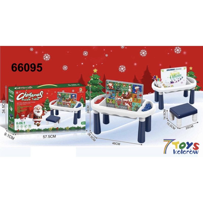 STOL DO PUZZLI KLOCKI ŚWIĄTECZNE