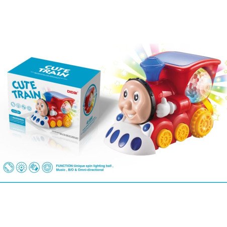 LOKOMOTYWA CIUCHCIA NA BATERIE JEŹDZI ŚPIEWA LED