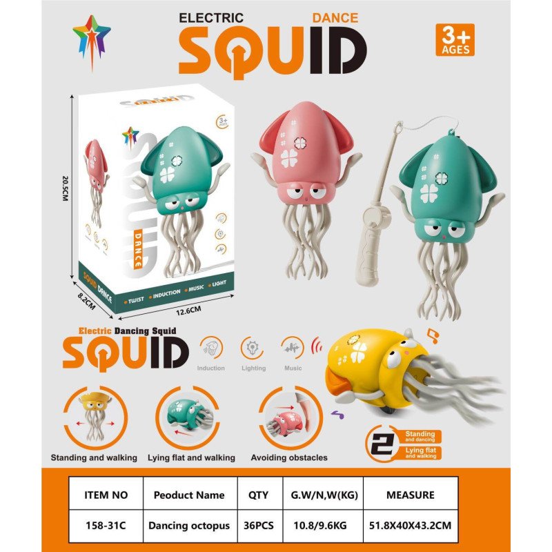 TANCZER OŚMIORNICA ELEKTRONICZNY ZWIERZAK