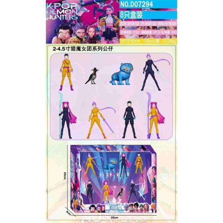 ZESTAW 8SZT FIGURKI K-POP DEMON HUNTERS