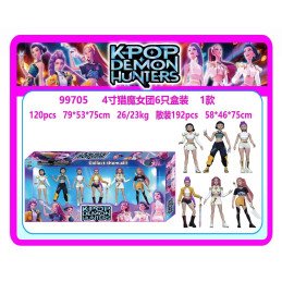 ZESTAW 6SZT FIGURKI K-POP DEMON HUNTERS