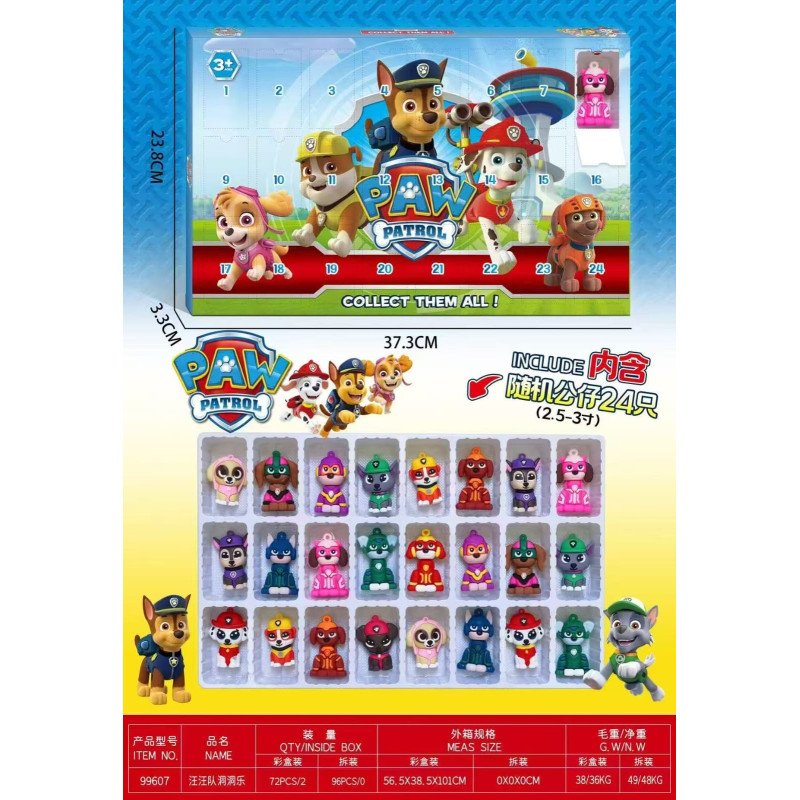 24SZT FIGURKI PAW PSI PATROL KALENDARZ ZESTAW