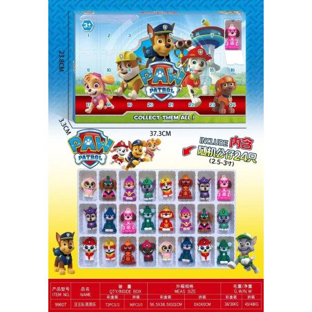 24SZT FIGURKI PAW PSI PATROL KALENDARZ ZESTAW