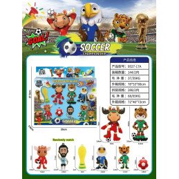 ZESTAW 8SZT FIGURKI PIŁKARSKIE SOCCER CHAMPIONSHIP