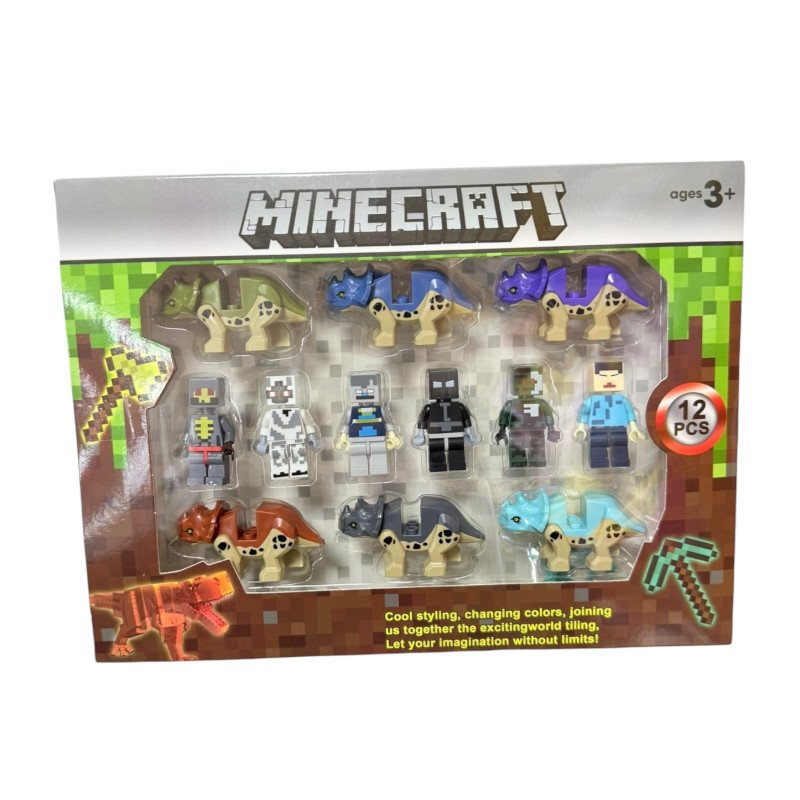 ZESTAW 12SZT FIGURKI MINECRAFT