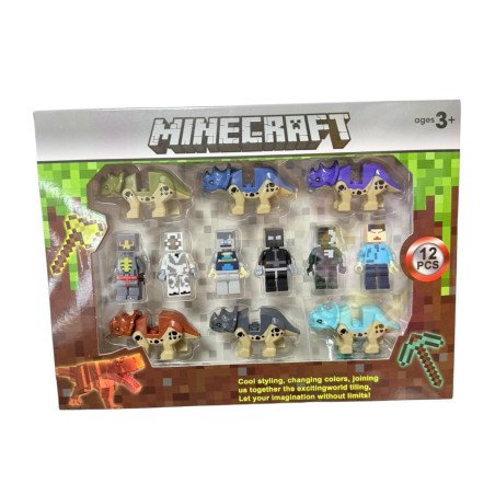 ZESTAW 12SZT FIGURKI MINECRAFT