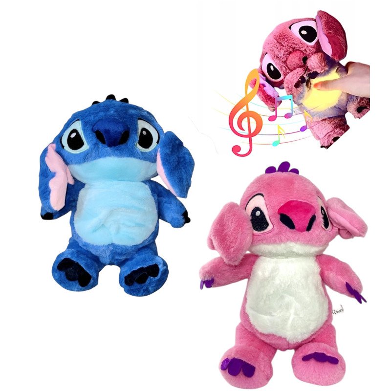 PLUSZAK MASKOTKA STITCH ODDYCHAJĄCA WYDRKA PLUSZOWA KOJĄCA